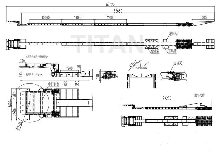 Extendable Gooseneck Telescopic Trailer