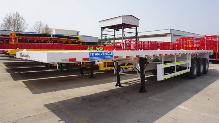 China 40ft Flatbed Truck Trailer for Sale Manufacturers