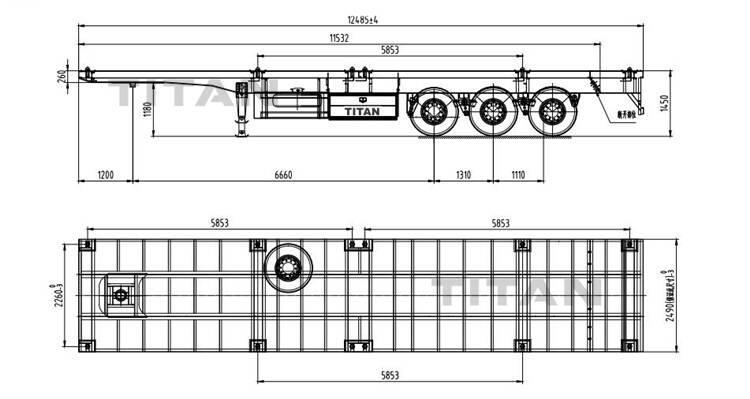 China 40ft Container Flatbed Truck Trailer for Sale - TITAN Vehicle