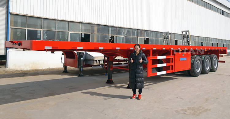 China 40ft Container Flatbed Truck Trailer for Sale - TITAN Vehicle