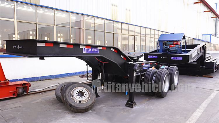 80T Lowboy Gooseneck Trailer for Sale produced by titan vehicle