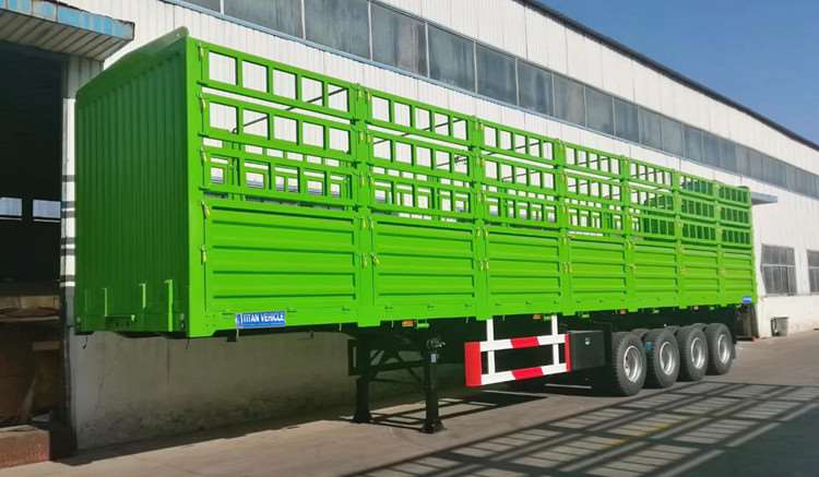 China Stake Trailer - 4 Axle Stake Semi Trailer for Sale