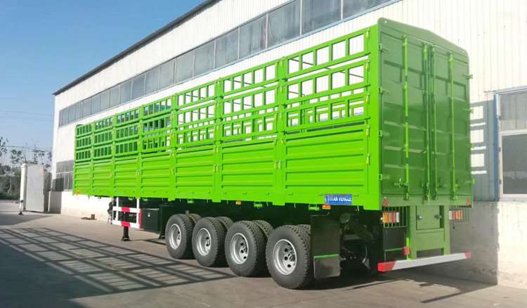 China Stake Trailer - 4 Axle Stake Semi Trailer for Sale