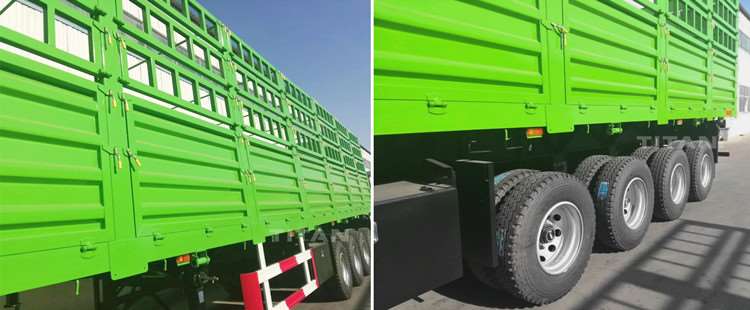 China Stake Trailer - 4 Axle Stake Semi Trailer for Sale