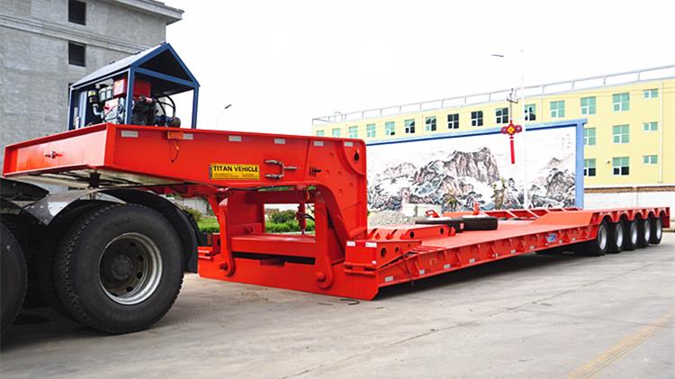 5 Line 10 Axle Lowboy Flatbed Trailer for Sale Near Me