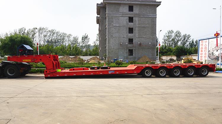 5 Line 10 Axle Lowboy Flatbed Trailer for Sale Near Me