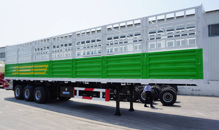 Grid Position Semi Trailer with Fence for Sale in Sudan
