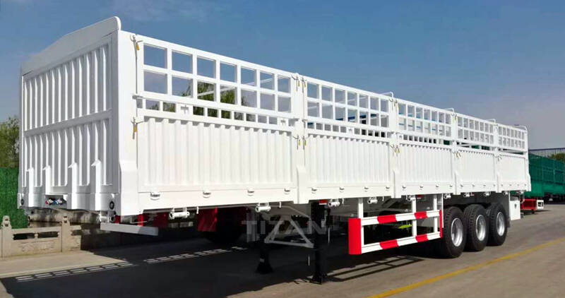 60T Fence Truck Semi Trailer for Sale in Tanzania - TITAN Vehicle
