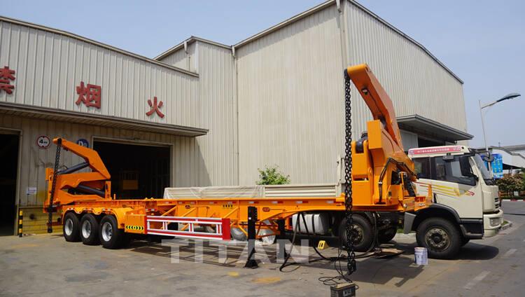 Tri Axle Container Side Crane Trailer for Sale In Congo