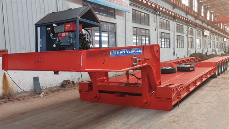 Front Loading Hydraulic Lowboy Trailer for Sale in Nigeria