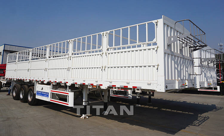 50 Ton Fence Cargo Transport Trailer for Sale in Ghana - TITAN