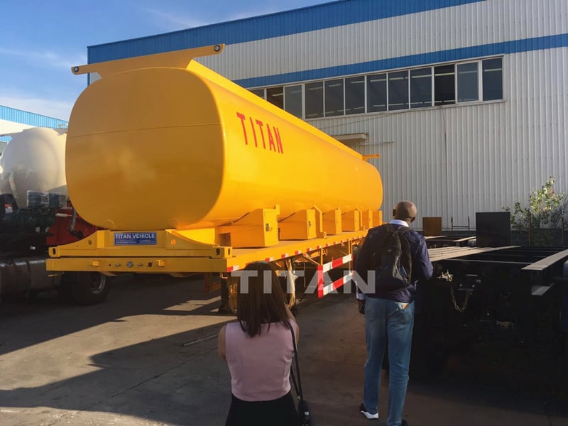 3 Axle Fuel Tanker Trailer with Flatbed