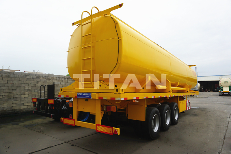 Tri Axle Fuel Tanker Trailer with Flatbed