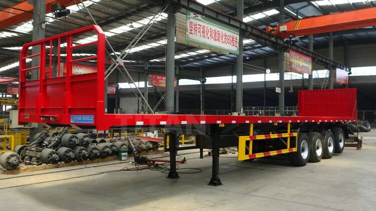 Front Wall Flatbed Semi Trailer for Sale in Mozambique - TITAN Vehicle