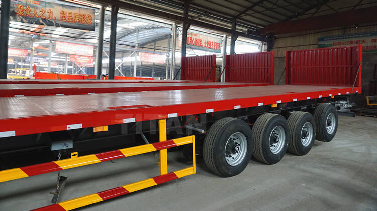 Front Wall Flatbed Semi Trailer for Sale in Mozambique - TITAN Vehicle