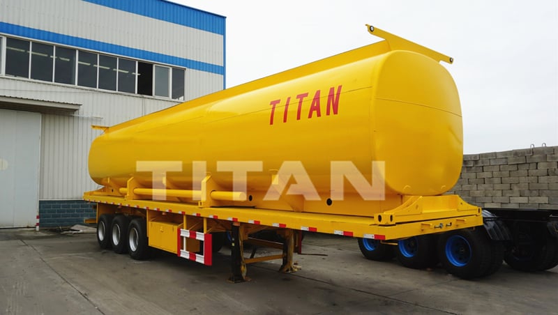 3 Axle Fuel Tanker Trailer with Flatbed