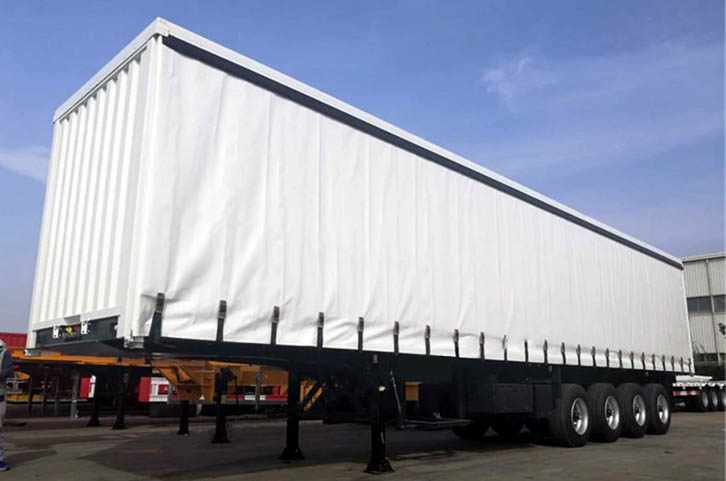 45ft 4 Axle Curtainsider Trailer for Sale in Tanzania