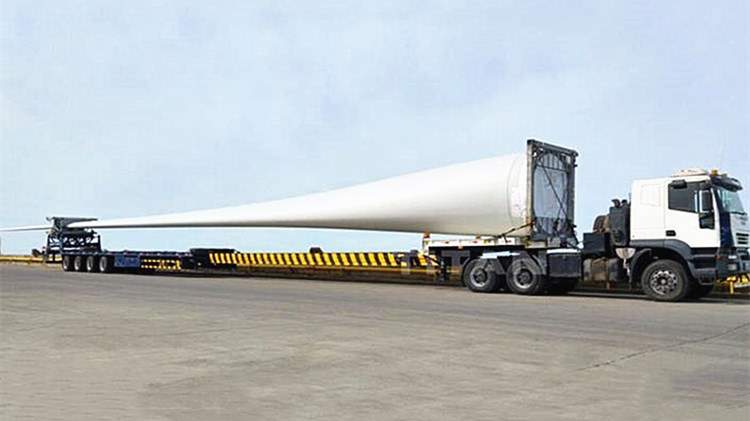 4 Axle Extendable Trailer for Windmill Projects