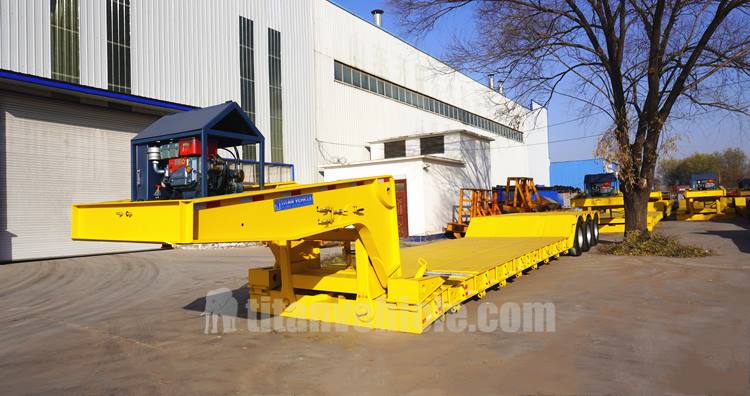 60ton Front Loading Low Bed Trailer for Sale in Djibouti