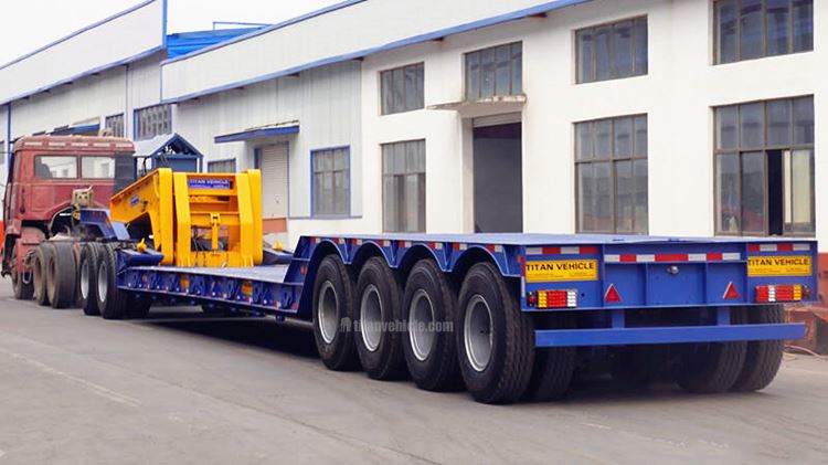 4 Axle Front Loading Low Loader Trailer for Sale in Gabon 