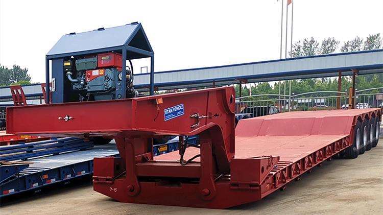 100ton Lowboy Step Deck Gooseneck Trailer for Sale in Malawi