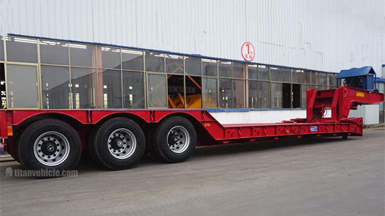 3 Axle 80ton Low Bed Gooseneck Trailer for Sale in Cayman Islands