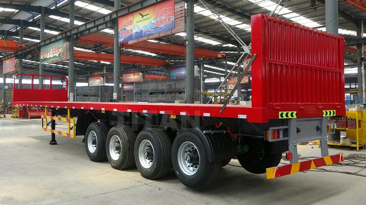 4 Axle 45 ft Flatbed Trailer for Sale in Algeria - TITAN Vehicle