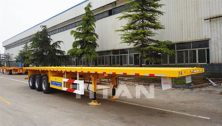 Tri Axle Flatbed Tractor Trailer for Sale in Mauritania - TITAN Vehicle