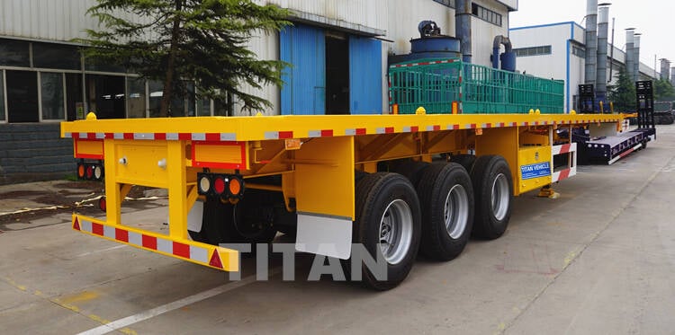 Tri Axle Flatbed Tractor Trailer for Sale in Mauritania - TITAN Vehicle