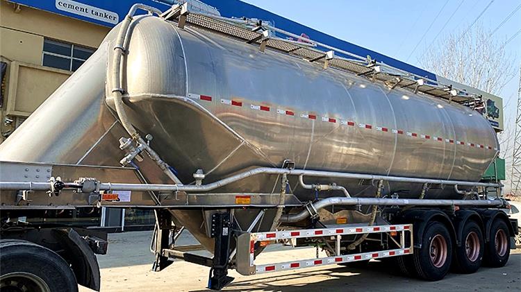 Aluminium Alloy Flour Tanker Trailer for Sale in Tanzania