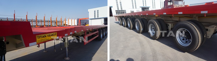 6 Axle Telescopic Blade Trailer for Sale in Vietnam