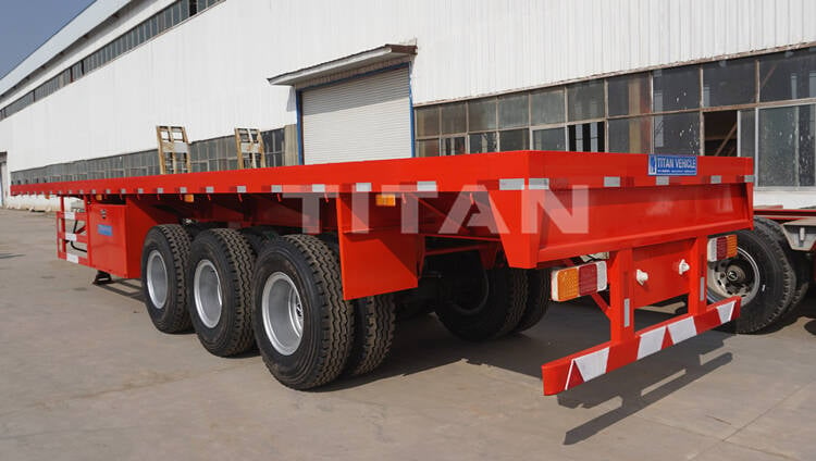 Triaxle Flat Bed Truck Trailer for Sale in Botswana - TITAN Vehicle