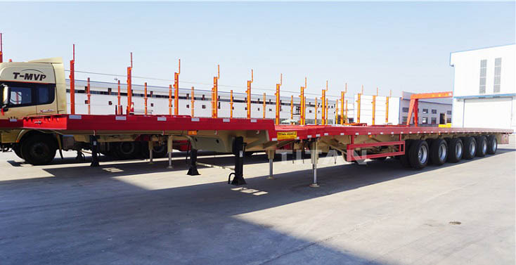 6 Axle Telescopic Blade Trailer for Sale in Vietnam