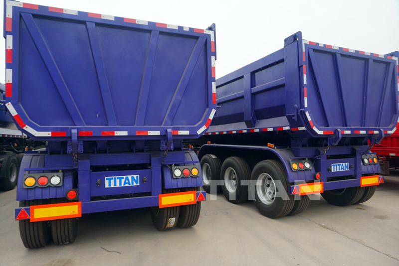 Tri Axle 33 CBM Trailer Tipper for Sale In Sudan Port Sudan