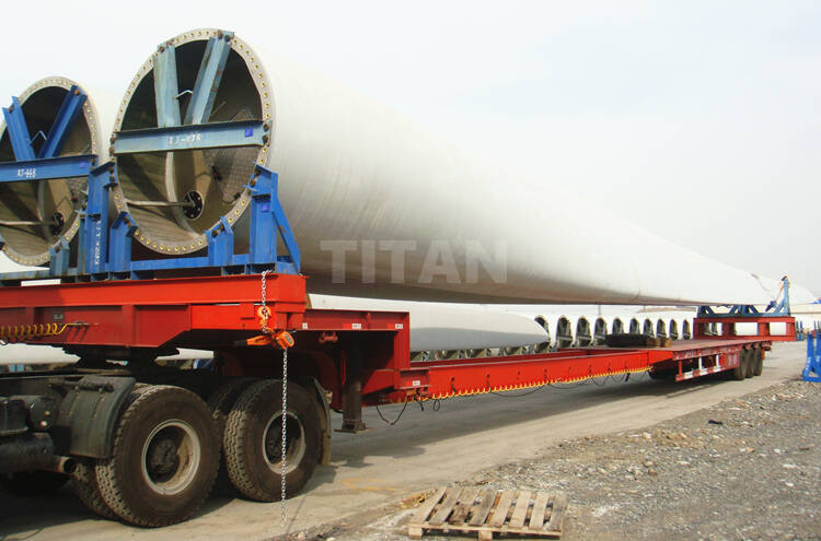 Extendable Telescopic Blade Semi Trailer for Windmill Turbine Blade Transportation