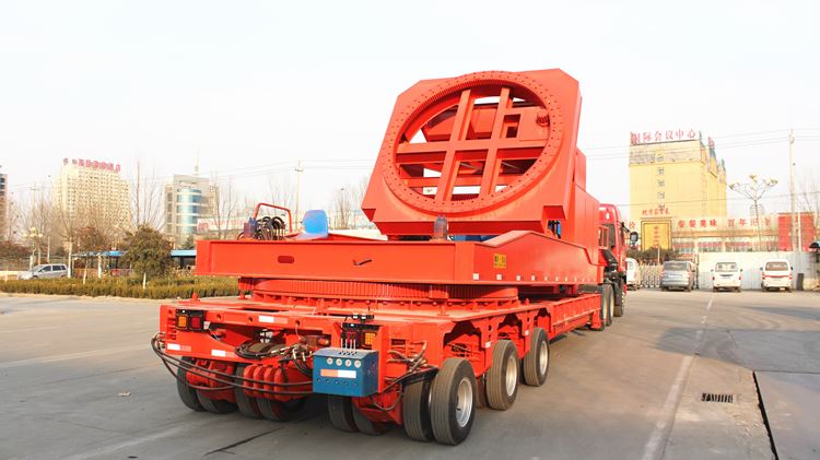 Wind Blade Adapter with modular semi trailer 