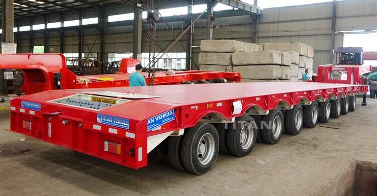 9 Axle Extendable Lowbed Trailer for Sale