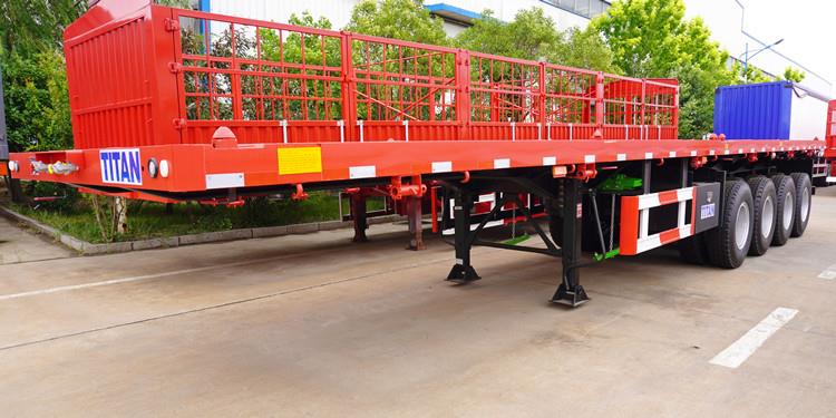 4 Axle 45 FT Flatbed Semi Trailer for Sale - TITAN Vehicle