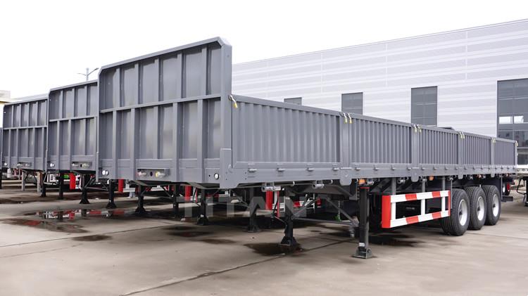 Tri-axle Trailer with Drop Sides | Side Wall Cargo Truck Trailer for Sale