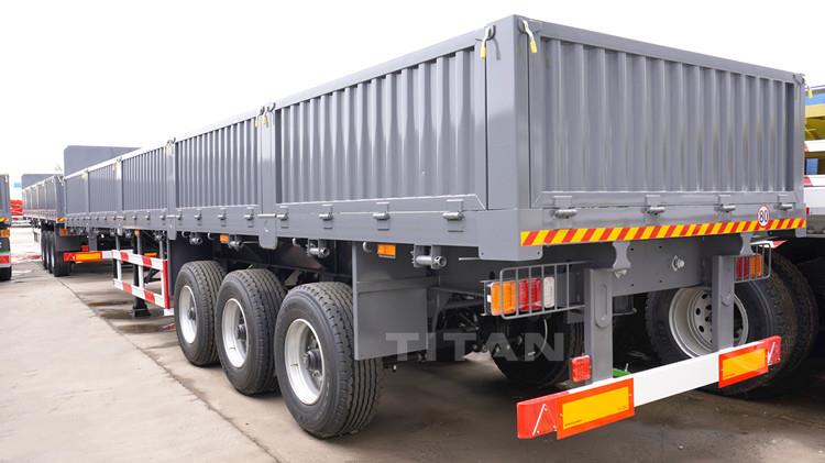 Tri-axle Trailer with Drop Sides | Side Wall Cargo Truck Trailer for Sale
