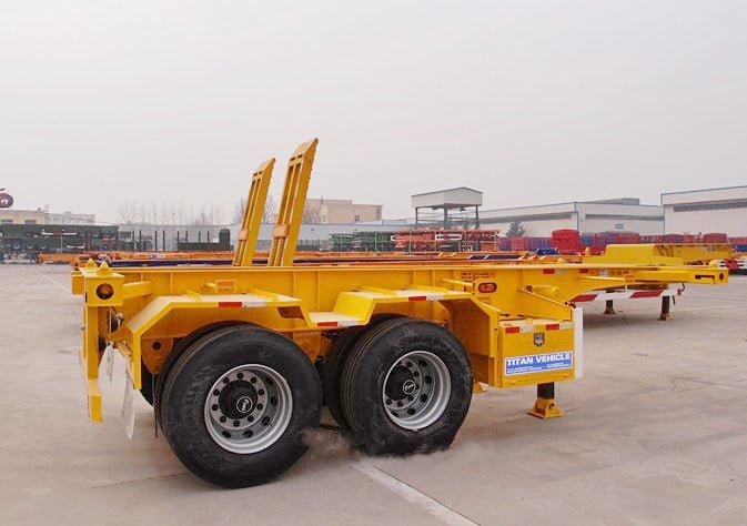 2 axle 20 foot container trailer