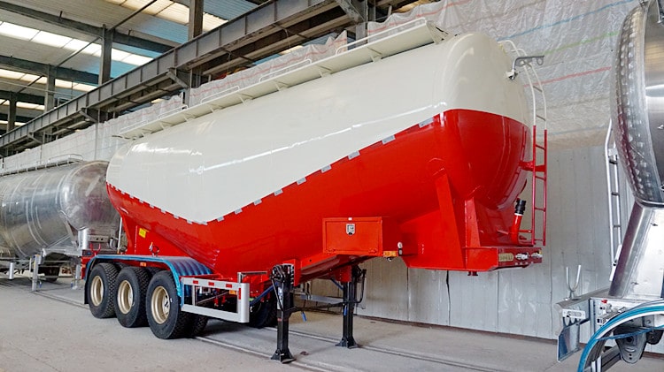 Tri Axle 42cbm Cement Tanker Trailer for Sale in Ghana