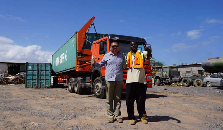 Side Loader Container Trailer with Capacity 37 Ton Price