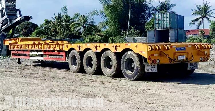 4 Axle 100T Low Bed Truck Trailer (1)