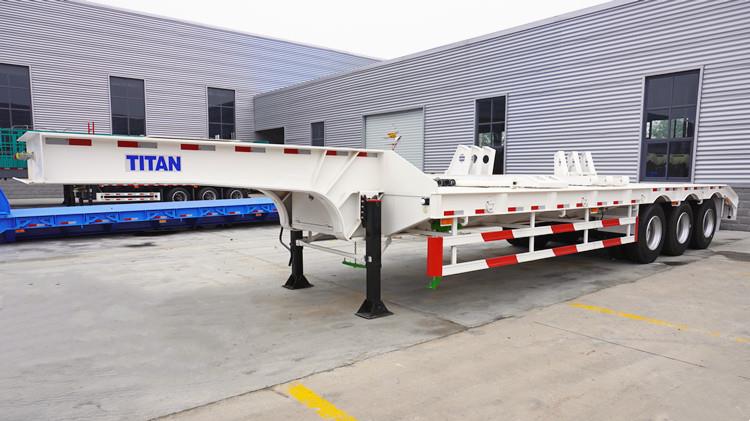 Fudeng Tri Axle Low Loader | 60/80 Ton Drop Deck Lowbed Semi Trailer for Sale Price