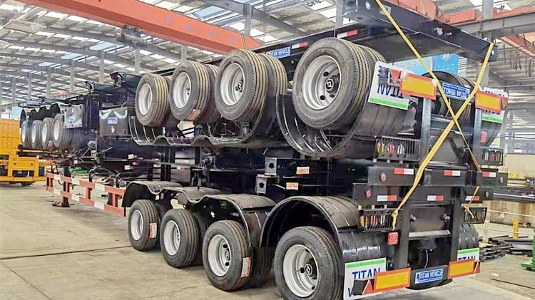 4 axle skeletal trailer