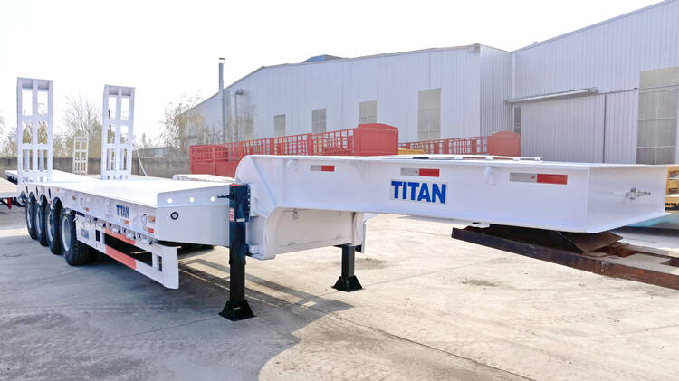 100 Ton Used 4 Axle Low Loader Trailer for Sale - TITAN Vehicle