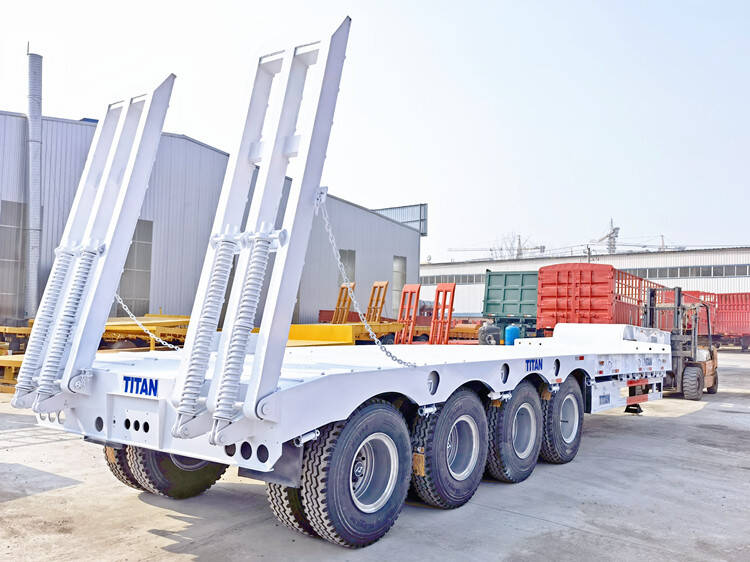 100 Ton Used 4 Axle Low Loader Trailer for Sale - TITAN Vehicle