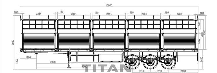 Fudeng Fence Semi Trailer | Tri Axle Stake Semi Trailer | 60 Tons Fence Cargo Truck Trailer for Sale