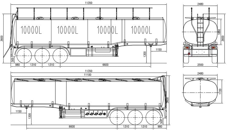 45000 Liters Tri Axle Fuel Tanker Trailer for Sale In Papua New Guinea PGBUA